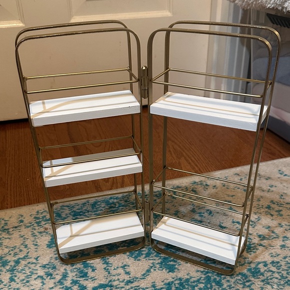 White & Gold 3-Tier Countertop Organizer - Home Storage & Organization - Picture 4 of 5